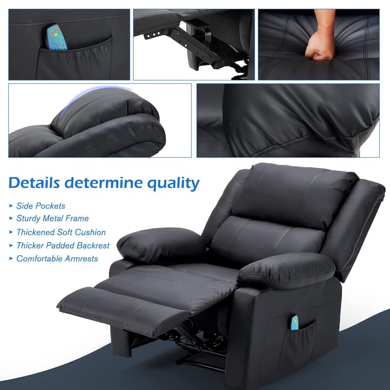 AECOJOY Massage Recliner Chairs with Heat for Living Room