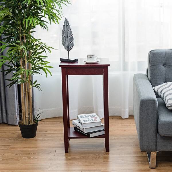 Shop Costway Tall End Table Coffee Stand Night Side