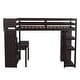 preview thumbnail 12 of 55, Twin size Loft Bed with Desk, Storage Drawers and Stairs