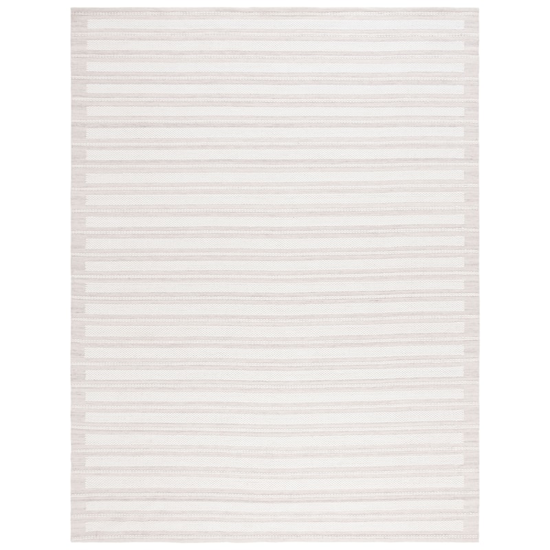 SAFAVIEH Handmade Kilim Chuan Farmhouse Stripe Rug - 8' x 10' - Grey/Ivory