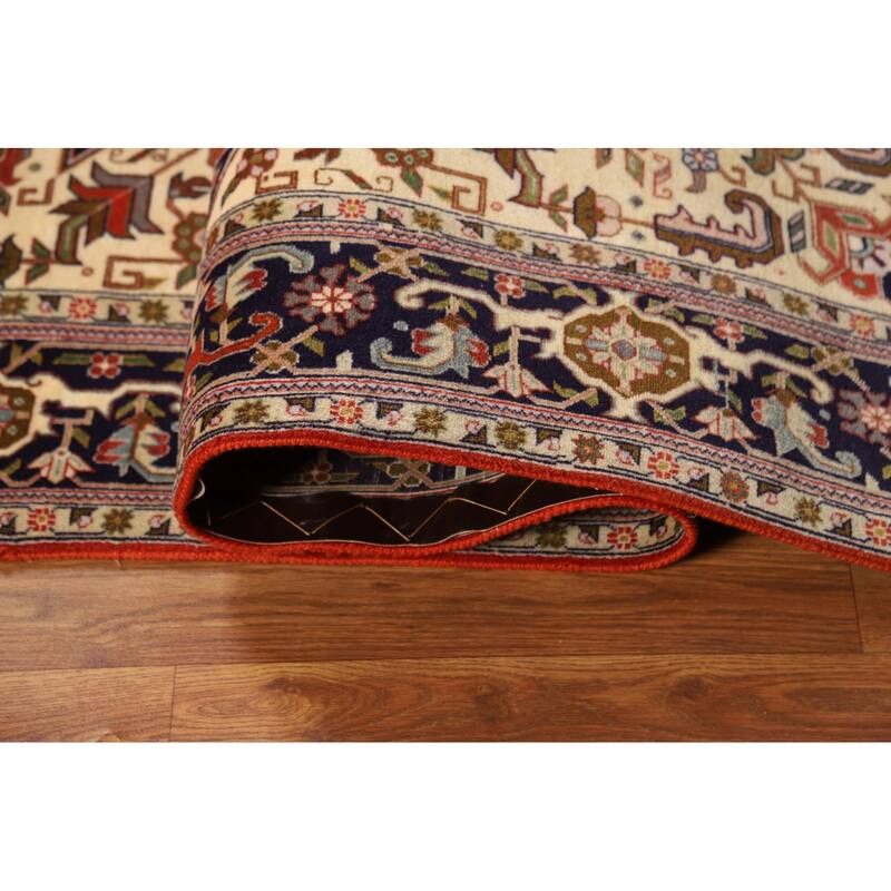 Orange Medallion Tabriz Persian Rug Handmade Wool Carpet - 4'11"x 6'6"