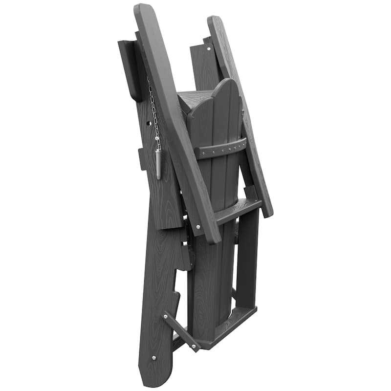Outdoor HDPE Folding Classic Adirondack Chair All-Weather