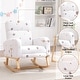 preview thumbnail 17 of 126, HOMYKA Rocking Chair for Nursery with Footrest
