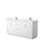 Option White, Bronze Trim,White Cultured Marble Top