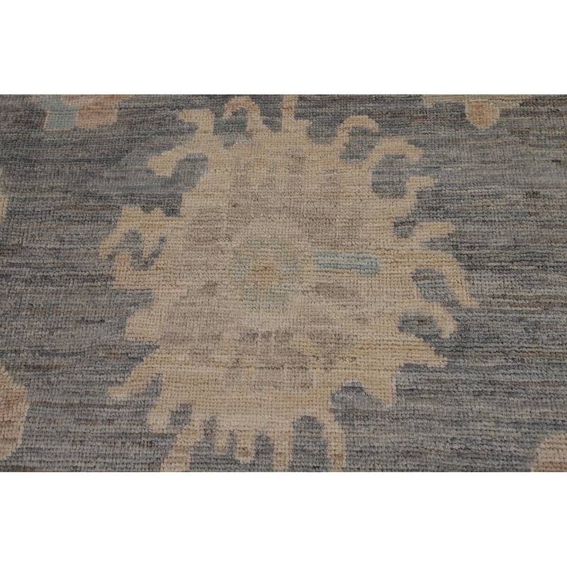 Vegetable Dye Floral Oriental Oushak Turkish Rug Handmade Wool Carpet - 9'5"x 11'9"