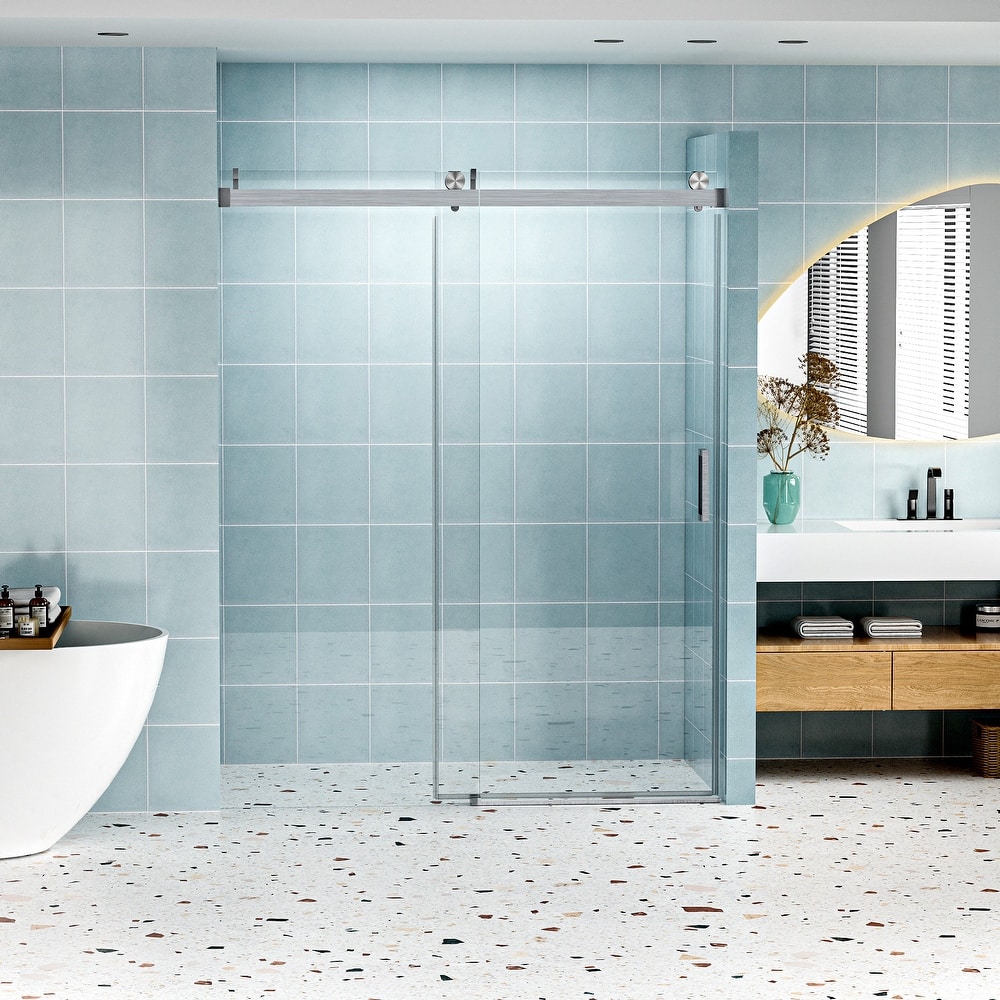 60" x 76" Single Sliding Frameless Soft-closing Shower Door - 60" x 76"