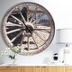 preview thumbnail 7 of 8, Designart 'Spanish Cottage Carriage Wheel' Oversized Farmhouse Wall CLock