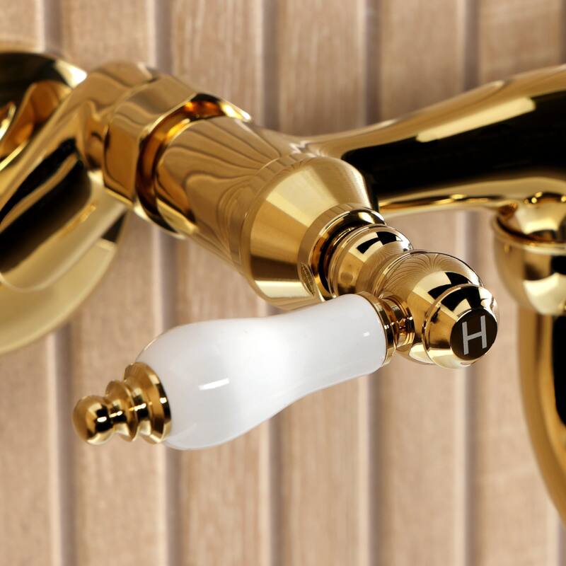 Kingston Brass Kingston Two-Handle 2-Hole Wall Mount Bathroom Faucet