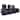 Valencia Zurich Top Grain Nappa 15000 Leather Home Theater Seating Power Recliner Row of 3 Black