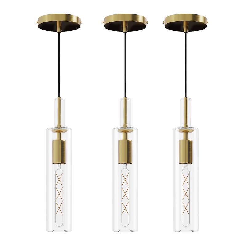 3 Pack Gold Pendant Lights - Gold