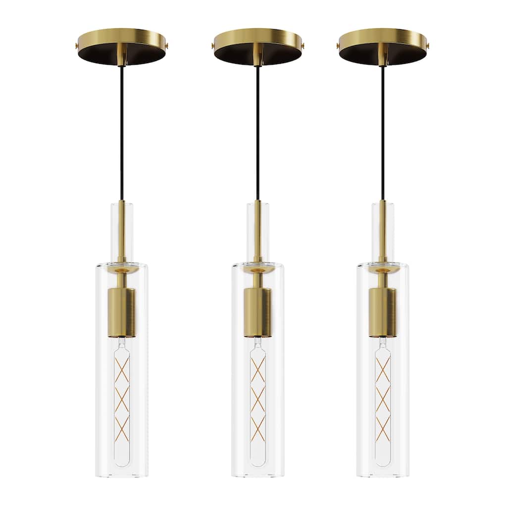 3 Pack Gold Pendant Lights