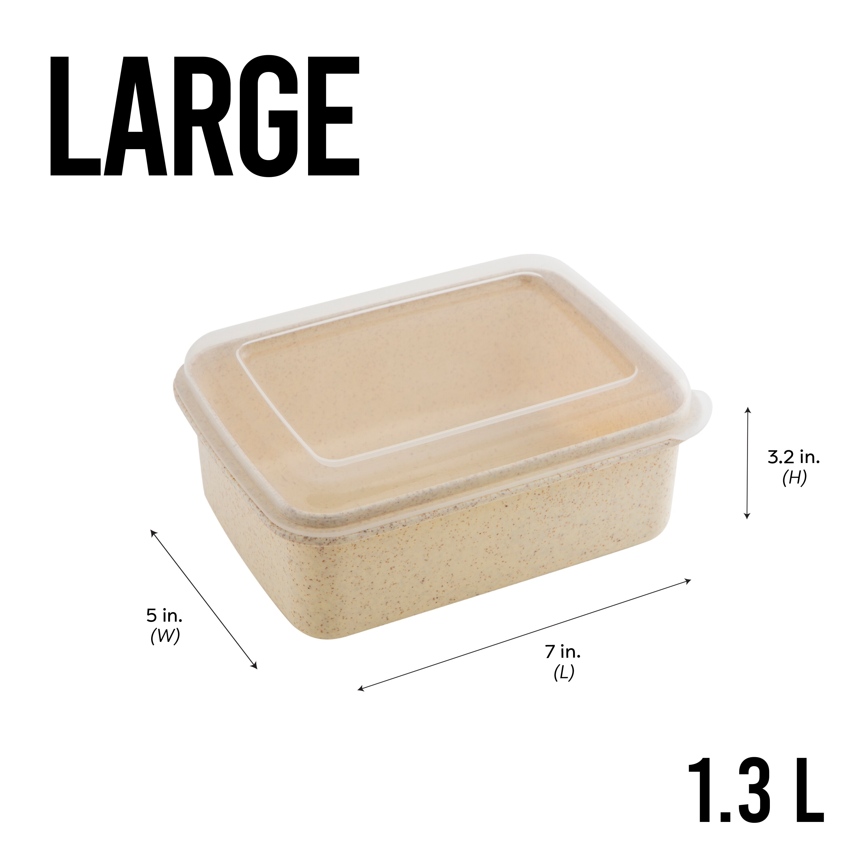 5 Plastic Round Square Lunch Box Food Sealing Container Storage Safe w/Lid 3-7" 