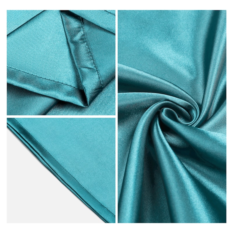 1 Pcs Satin Pillow Cases for Hair and Skin, Cooling Pillow Covers - Blue Green
