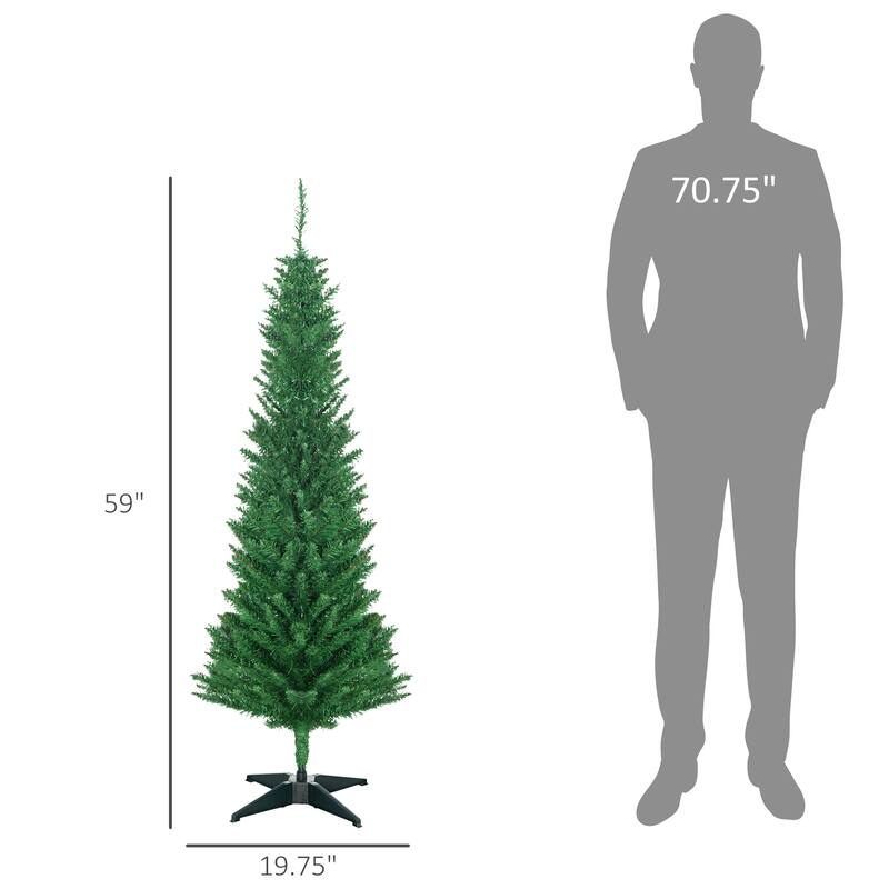 Artificial Pencil Christmas Tree, Compact Design, Flame-Retardant for Safety