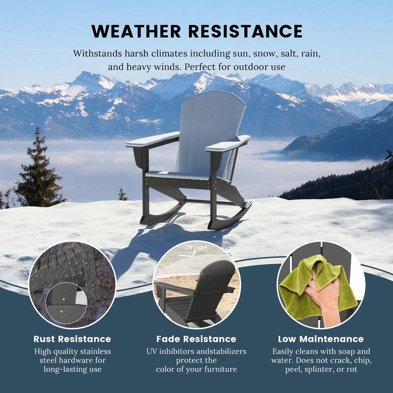 Laguna Hdpe All Weather Outdoor Patio Rocking Chair (Set of 2)