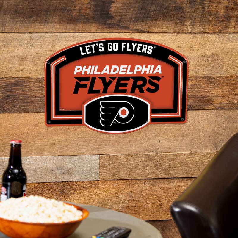Philadelphia Flyers Embossed Steel Wall Sign, 11" x 17"