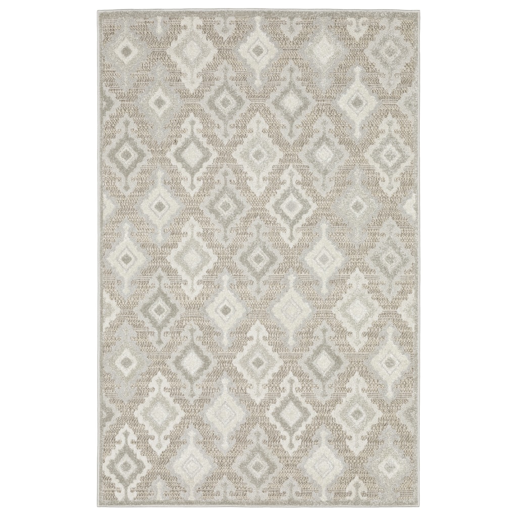 Style Haven Thassos Global Medallions Beige/ Grey Mixed Pile Area Rug