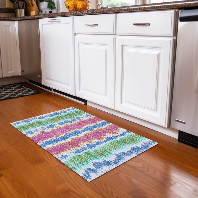 Machine Washable Indoor/ Outdoor Chantille Contemporary Ombre Rug