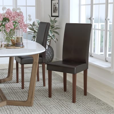 Tufted Parsons Chair with Side Panel Detail
