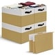 preview thumbnail 2 of 22, Cheer Collection 4 Pack Large Fabric Storage Baskets with Handles Collapsible Organizer Bins