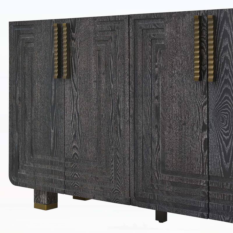 Exquisite Buffet Cabinet with Adjustable Shelves and Handcrafted Details