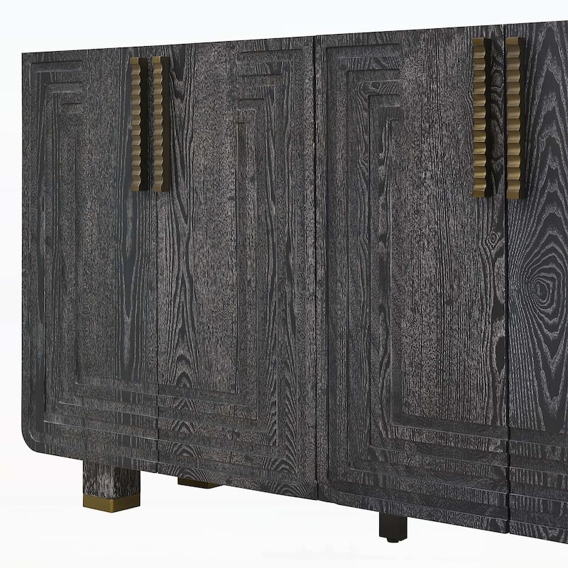 Retro Buffet Cabinet with Adjustable Shelves,for Dining,Kitchen,and Living Room