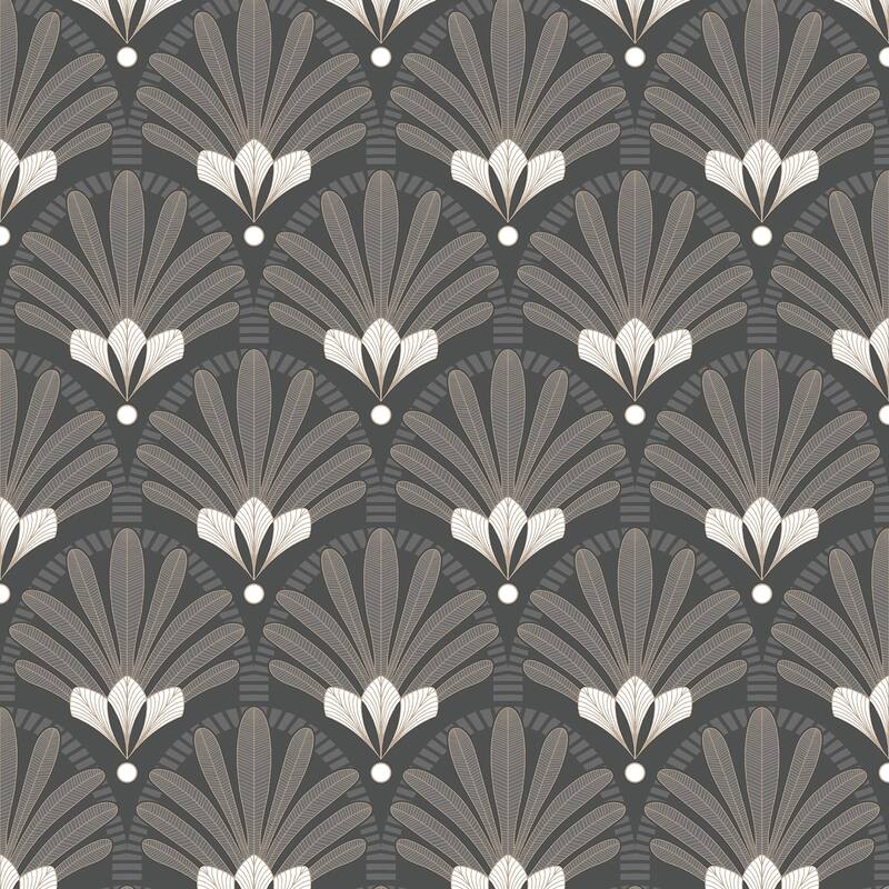 Veer Decor Art Deco Wallpaper. - N/A - Black