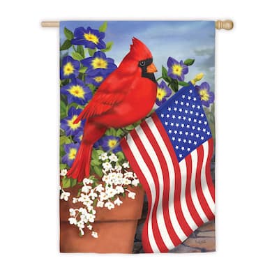 12.5 in. x 18 in. Sublimated Suede Cardinal Glory Garden Flag