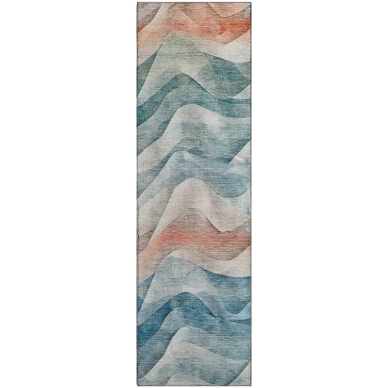 Premium Washable Super Soft Modern Waves Mayfield Rug