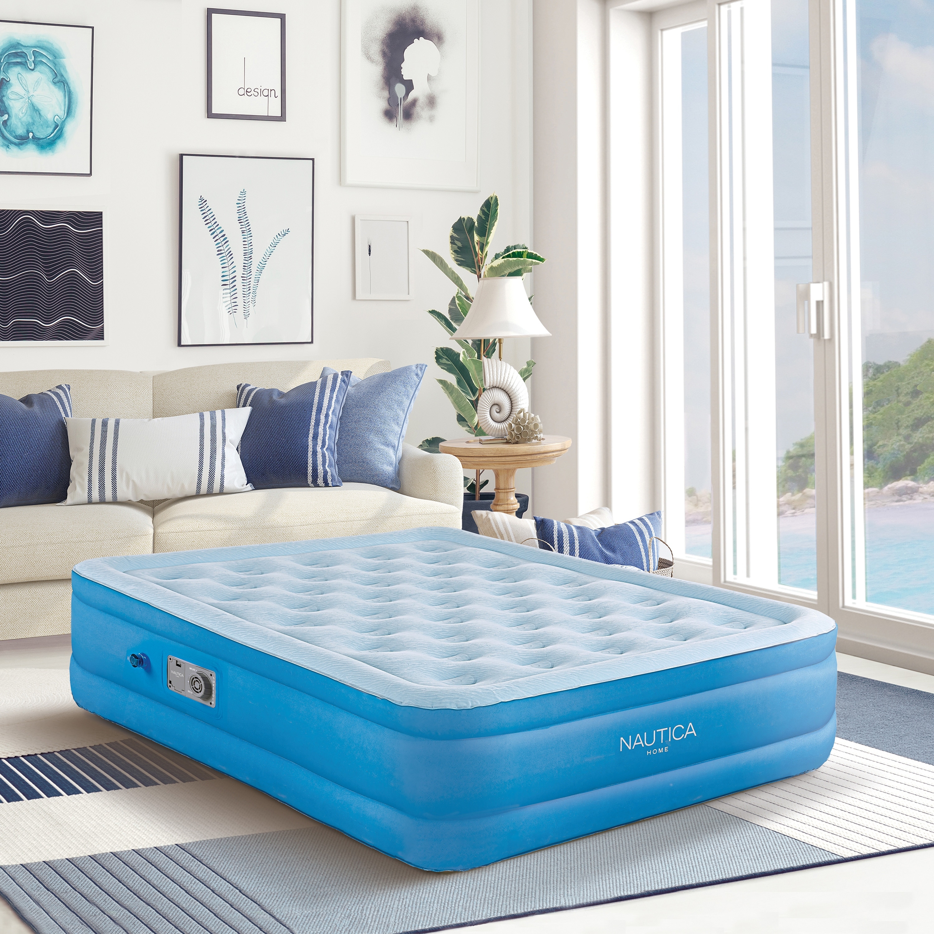 Beautyrest Hi Loft Raised Air Mattress with External Pump - Inflatable Bed  with Edge Support, Puncture-Resistant Vinyl - On Sale - Bed Bath & Beyond -  20113151