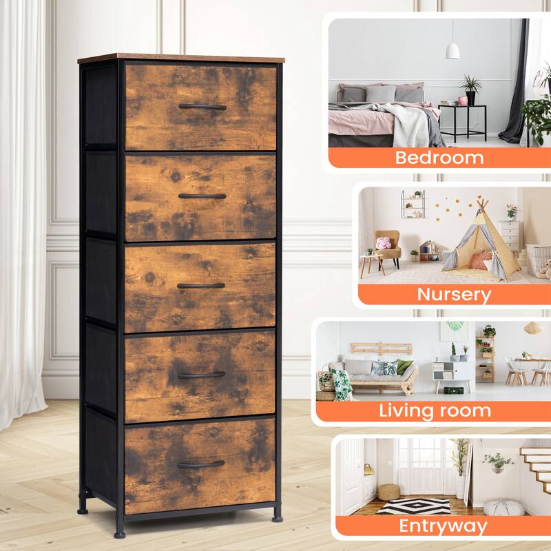 Pellebant 5 Drawers Vertical Storage Tower Organizer