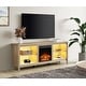 preview thumbnail 31 of 43, Wood Fireplace TV Stand for 75 Inch TV Entertainment Center, 70 Inch