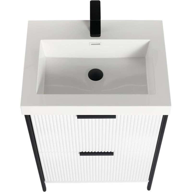 Blossom 24 Inch All Wood Freestanding Bathroom Vanity with Sink