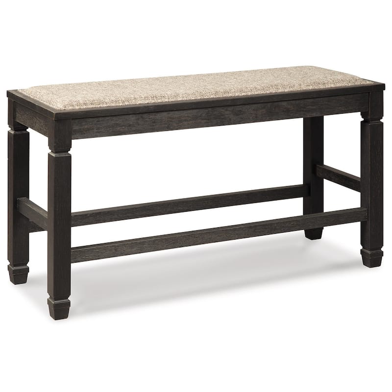 Signature Design by Ashley Tyler Creek Antique Black Upholstered Counter Height Bench