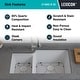 preview thumbnail 5 of 6, 32 Inch Lexicon Platinum Quartz Composite Drop-in Undermount Galaxy White - 19" W x 32" L x 9.75" H