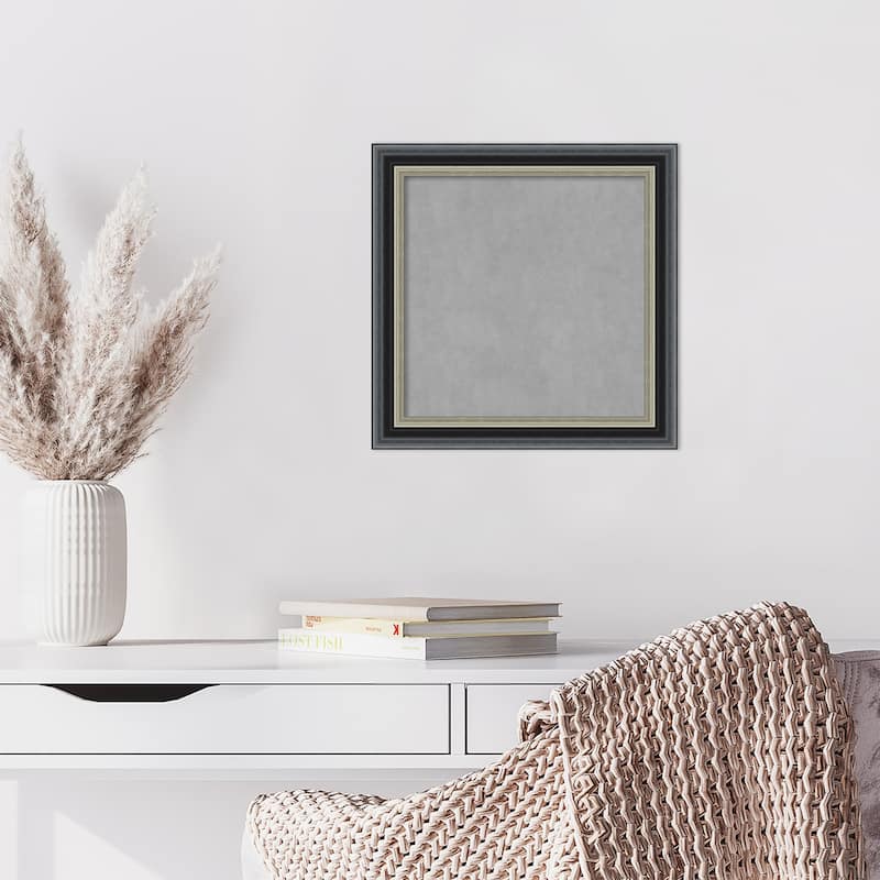 Amanti Art Theo Black Silver Framed Magnetic Board