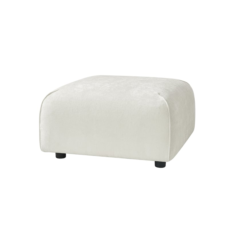 Christopher Knight Home - Marcella Modern Plush Upholstered Square Ottoman, Footrest, for Living Rooms, Bedrooms, Home Offices