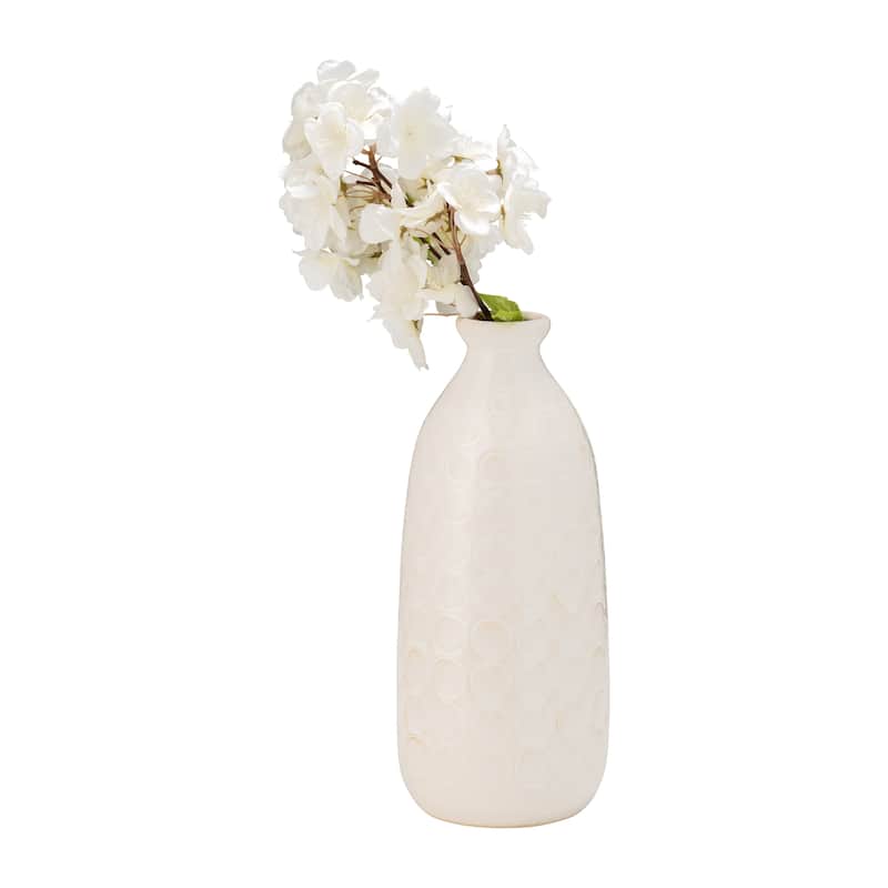 Sagebrook Home Elegant Ceramic Vase, Textured Finish, Home Decor Accent