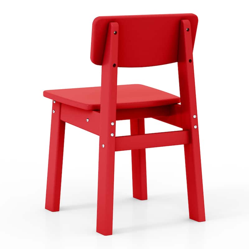 Polytrends Modern Mini Kids Outdoor Dining Chair (Set of 2)