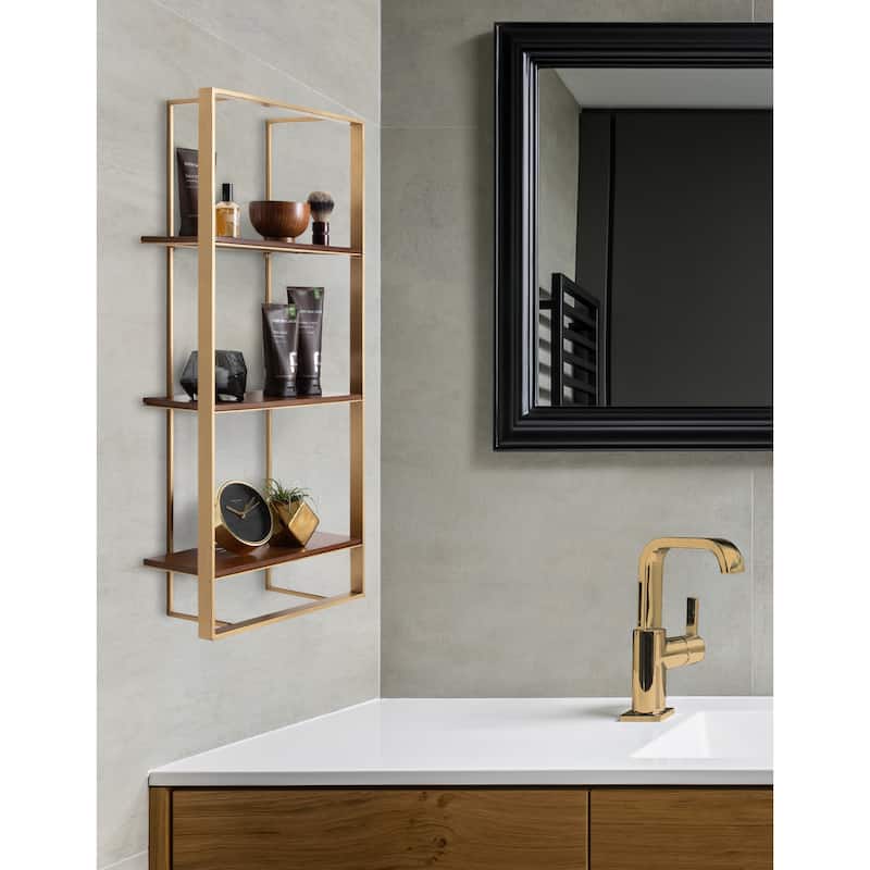 Kate and Laurel Kercheval Modern Wood Shelf