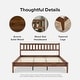 preview thumbnail 4 of 6, Mopio Ted Acacia Solid Wood Bed Frame with Headboard