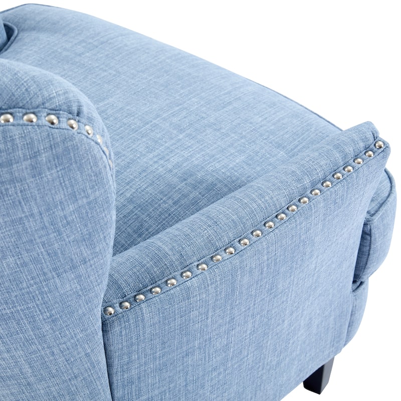 Upholstered Lounge Chair with Nailhead Trim
