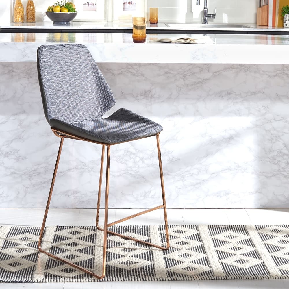 SAFAVIEH Kristlaug Modern 26-inch Counter Stool - 19.8" W x 22" L x 40" H - 20Wx22Dx40H