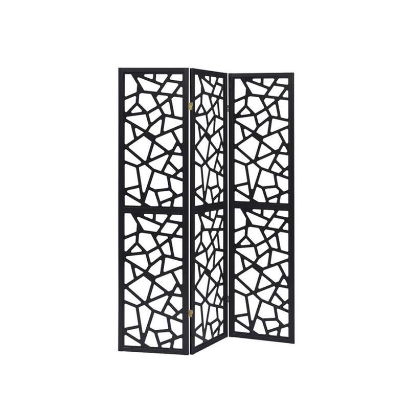 Brownlee Black 3-panel Folding Screen