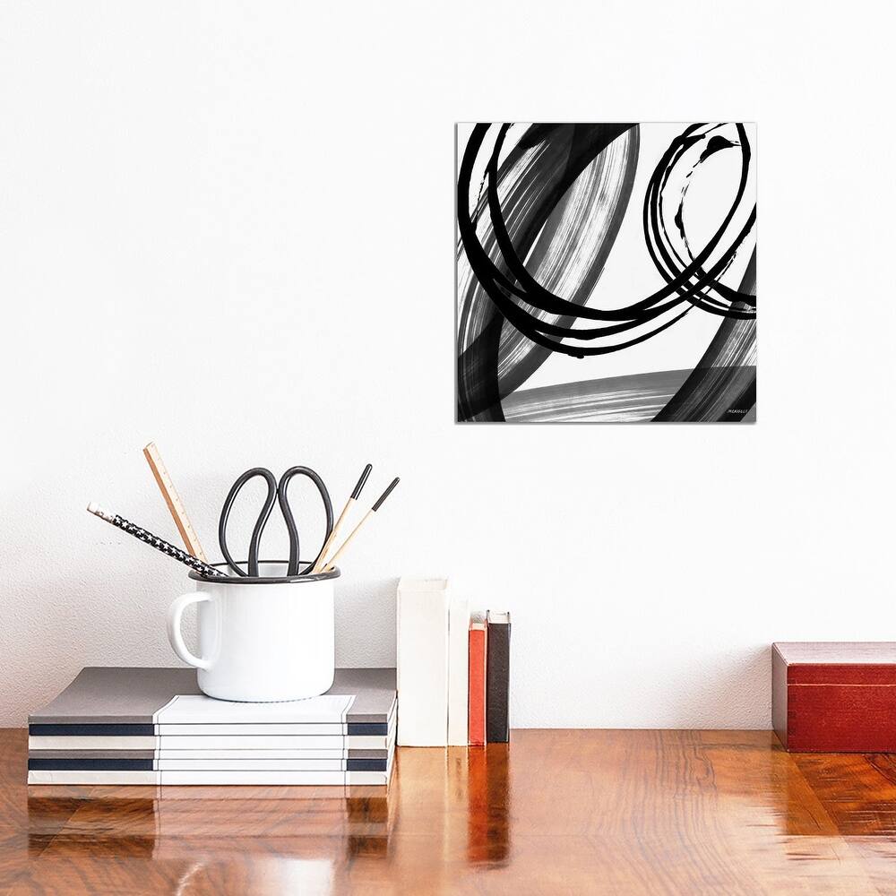 iCanvas "Black and White Pop I" by Dan Meneely Canvas Print