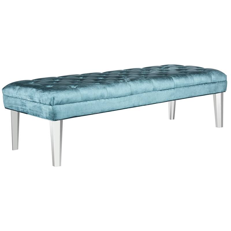 SAFAVIEH Jesica Acrylic Leg Bench - 62.6" x 23.4" x 18.1" - 63Wx23Dx18H
