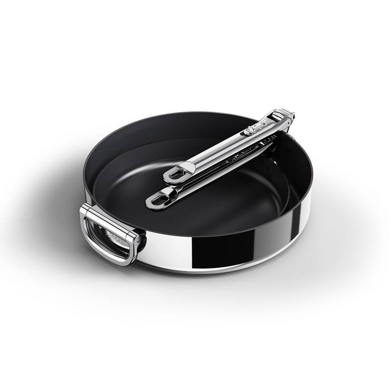 Joseph Joseph Space Steel 2-piece Ceramic Non-stick Fry Pan Set with Folding Handles