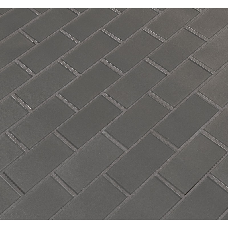 Ackland AKM-G-2X4SW-CA 12" x 12" Glass Brick Wall Mosaic Tile - Glossy