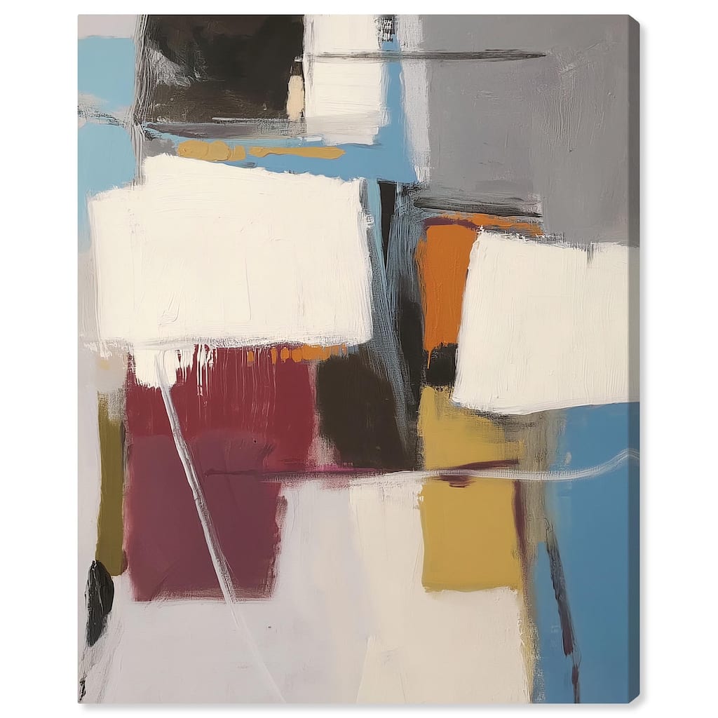 Stacked Forms Canvas by Art Remedy, Gallery Wrapped