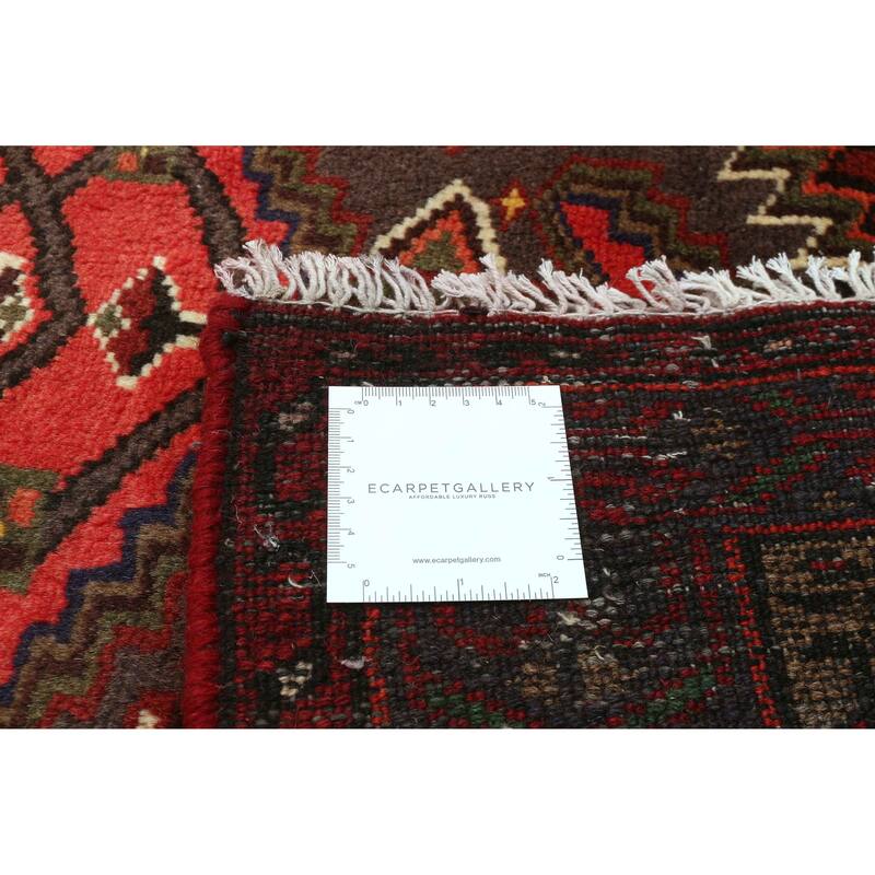 ECARPETGALLERY Hand-knotted Andelz Dark Red Wool Rug - 3'7 x 5'0